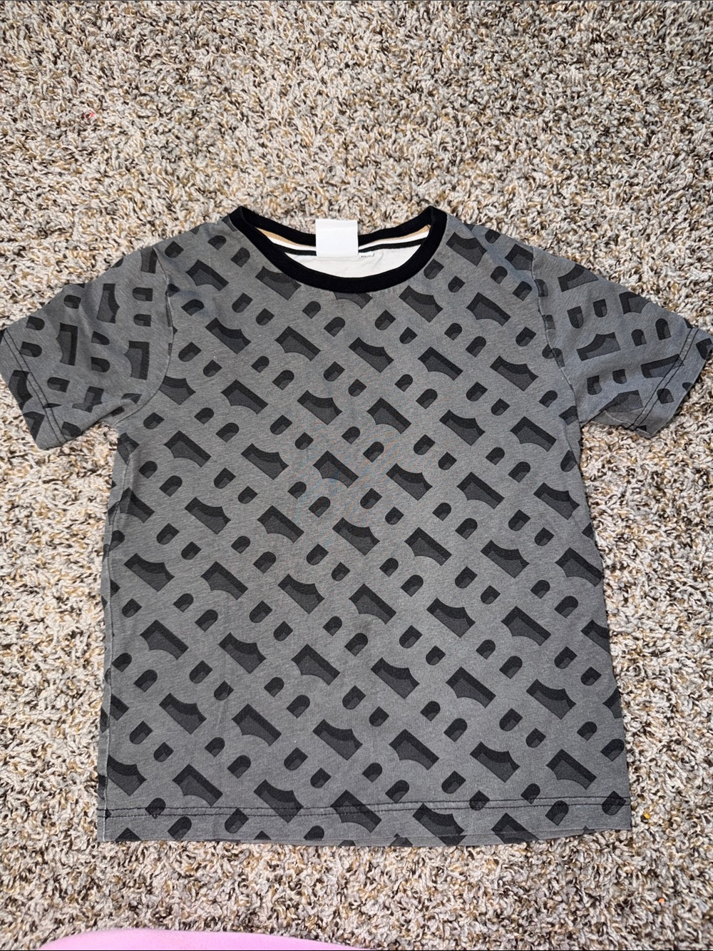 Hugo Boss Grey Graphic Short-Sleeve Tee